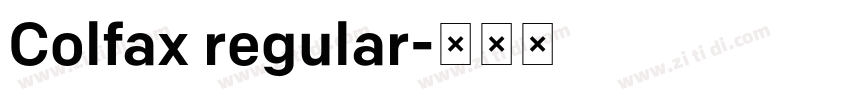 Colfax regular字体转换